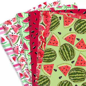 Wassermelonen-Druck, 50 x 145 cm, 4-Wege-Stretch, elastisch, hochwertiger Stoff für Dessous