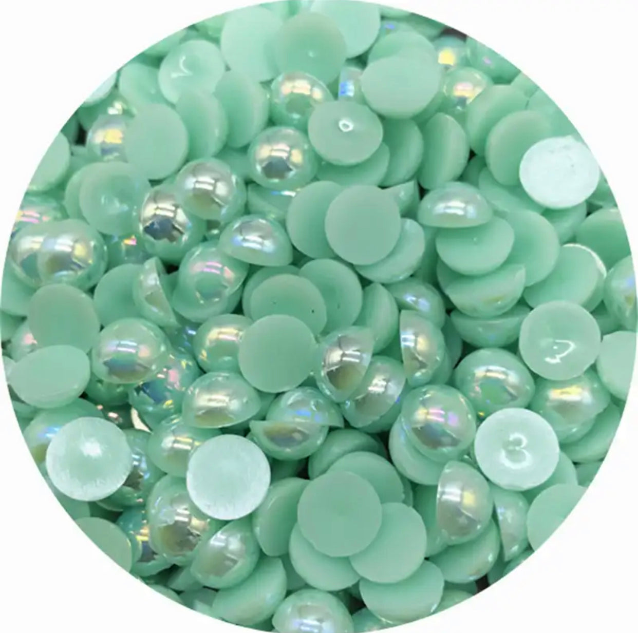 Mint Half Round Pearl With Flat Back For Toys Making