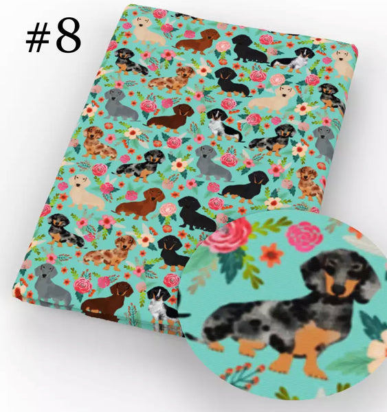Dog Puppy Print 50*145cm 4 Way Stretch Elastic High Quality Fabric For Lingerie