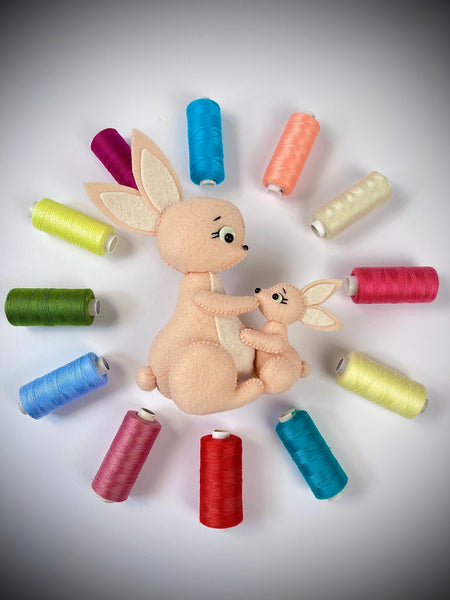 Kaninchen Familie Filz Spielzeug Schnittmuster