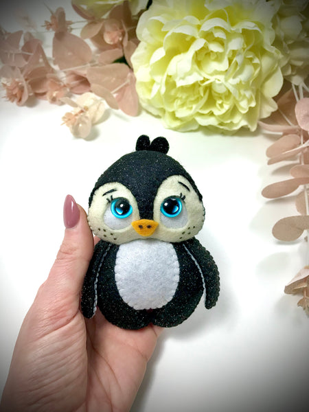 Padrão de costura de brinquedo de feltro Pinguim 3