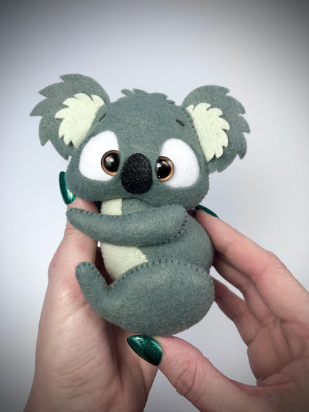 Padrão de costura de brinquedo de feltro Koala 3