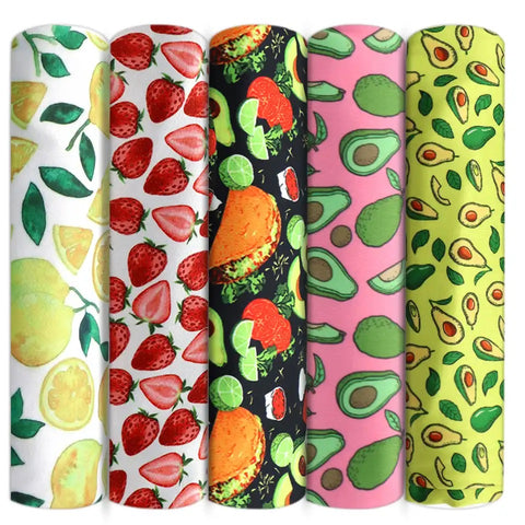 Summer Fruit Print 50*145cm 4 Way Stretch Elastic High Quality Fabric For Lingerie