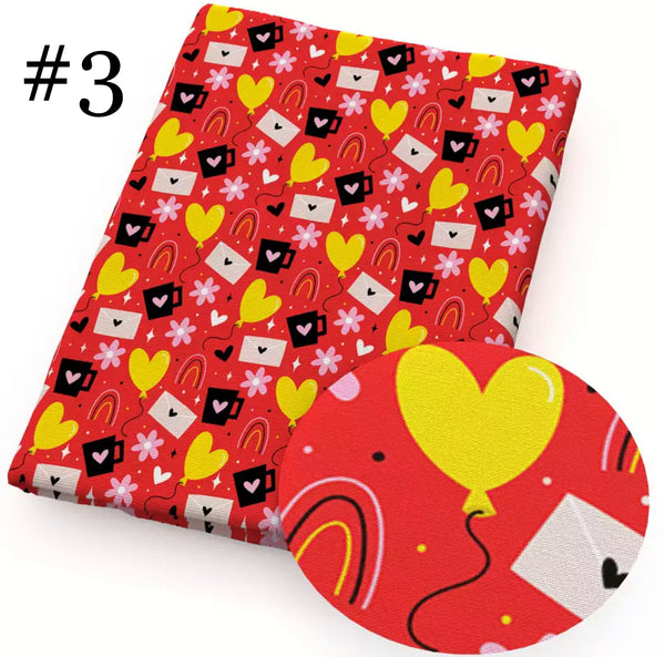 Heart Love Valentines Day Print 50*145cm 4 Way Stretch Elastic High Quality Fabric For Lingerie
