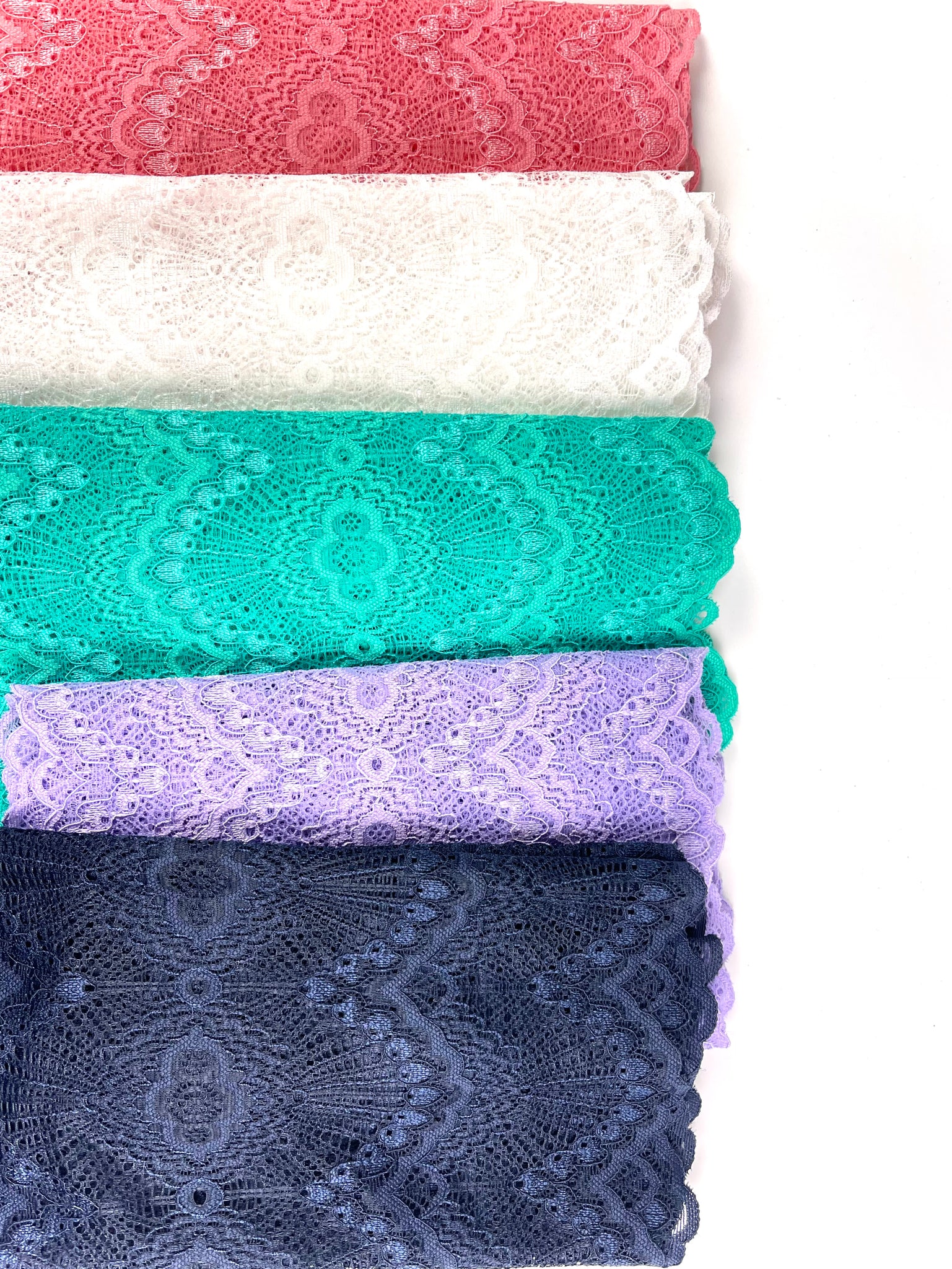 Sehr weicher Stoff, elastischer Nylon-Stretch, Spitzenbesatz zum Nähen von Dessous