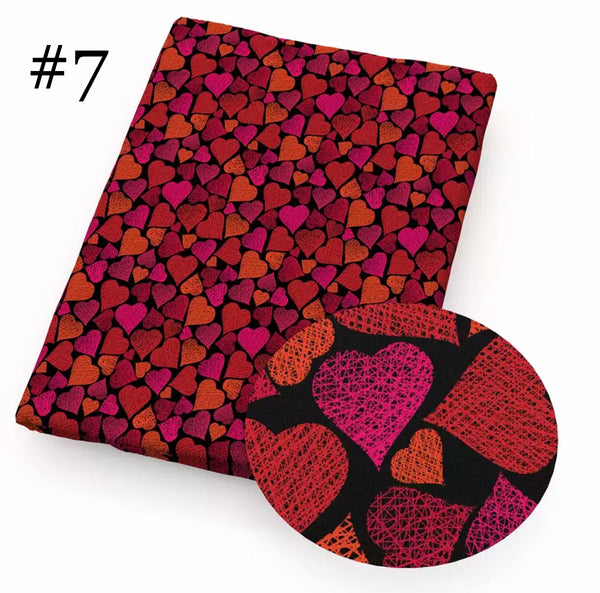 Hearts Print 50*145cm 4 Way Stretch Elastic High Quality Fabric For Lingerie
