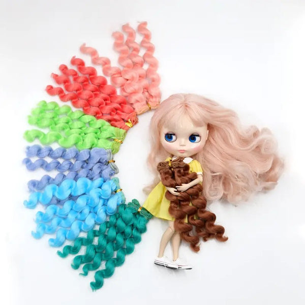 аксессуары для волос курчавой куклы 15*100км для изготовления куклы и игрушки