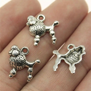 5Pcs 14*14mm Poodle Charms Pendants DIY And Craft Findings