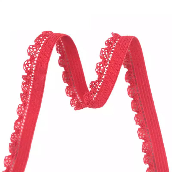 10 mm Picot Loop dekorative Rüschen-Spitzenbesatz-Gummibänder