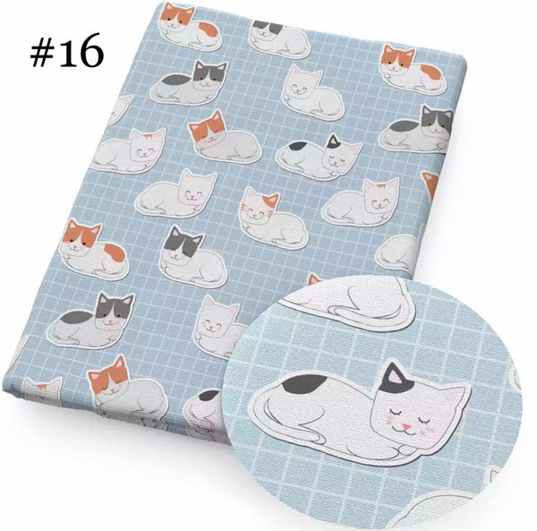 Cute Cat Print 50*145cm 4 Way Stretch Elastic High Quality Fabric For Lingerie