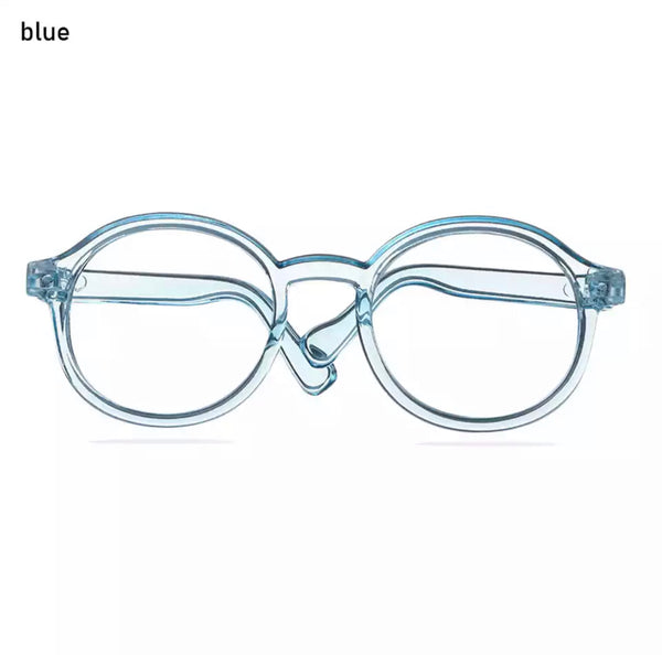 Runder Rahmen Miniaturbrille Klare Linse Bonbonfarbe Brillen Stil Für Blythe Puppenzubehör DIY Spielzeug Runde Brille