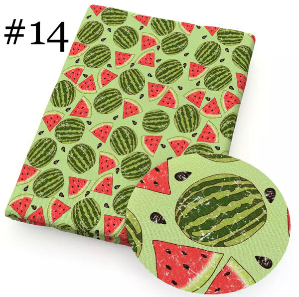 Wassermelonen-Druck, 50 x 145 cm, 4-Wege-Stretch, elastisch, hochwertiger Stoff für Dessous