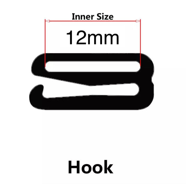 10Pcs 12mm Metal Adjustable Hooks For Lingerie Sewing