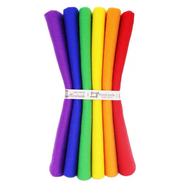 6Pcs Mix High Density Polyester Smooth Soft Korean Fabric Felt Set