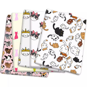 Cat Print 50*145cm 4 Way Stretch Elastic High Quality Fabric For Lingerie