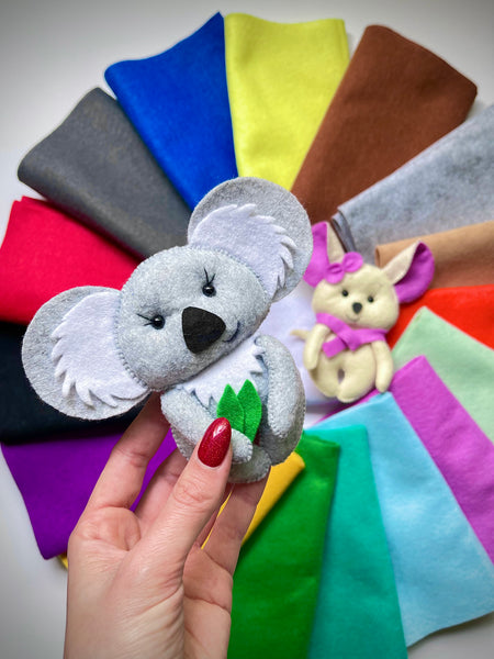 Patrón de costura de juguete de fieltro Koala