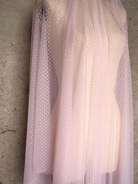 Jaquard Dot Stretchy Mesh Lace Fabric