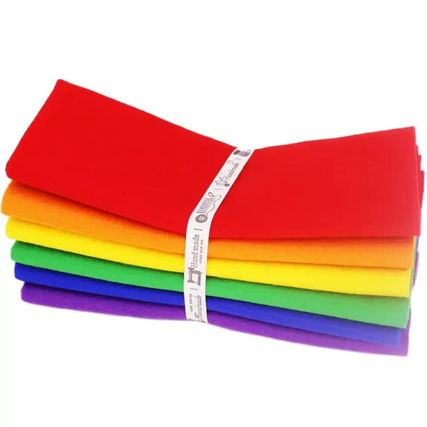 6Pcs Mix High Density Polyester Smooth Soft Korean Fabric Felt Set