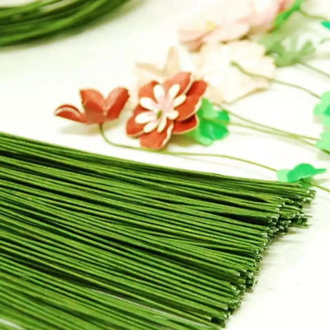 5 unids/lote alambre cubierto de papel de alta calidad para hacer flores