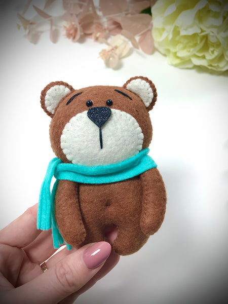 Padrão de costura de brinquedo de feltro Bear 1