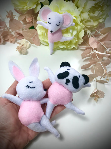 Ballerina Bunny Felt Toy Sewing Pattern