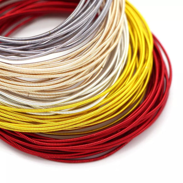 French Metallic Wire Purl Gimp Harter Seidenfaden Stickgarn für handgefertigten Schmuck