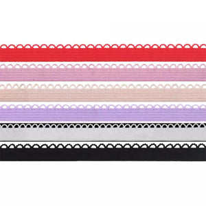 10 mm breites, elastisches Spandexband mit Spitzenbesatz für Unterwäsche, Dessous, DIY-Nähen und Basteln