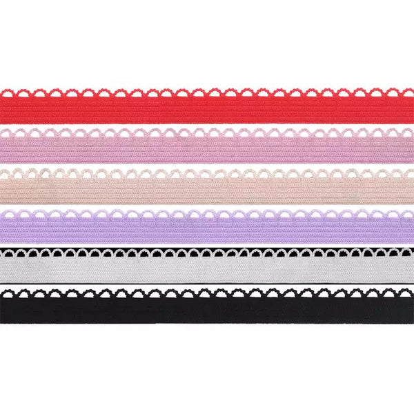 10 mm breites, elastisches Spandexband mit Spitzenbesatz für Unterwäsche, Dessous, DIY-Nähen und Basteln