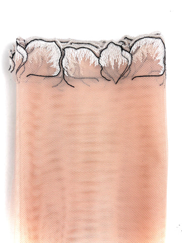 Tela bordada con adorno de encaje no elástico, color rosa de piel hermosa, 1 yarda, para sujetador y ropa interior