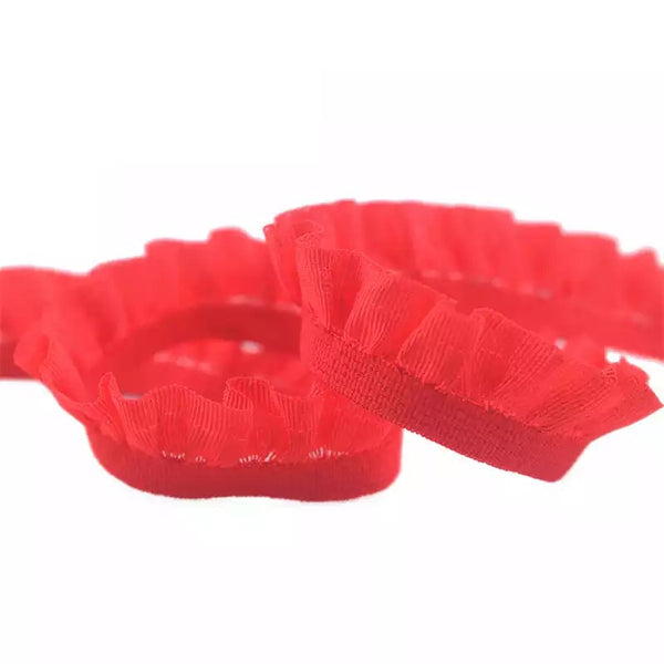 15mm Shiny Stripe Frilly Lace Trim Elastics Band For Underwear, Lingerie DIY Sewing And Craft