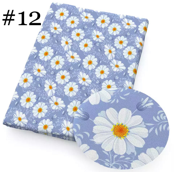 Daisy Flowers Print 50*145cm 4 Way Stretch Elastic High Quality Fabric For Lingerie