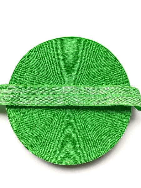 15mm Solid Shiny Fold Over Elastics