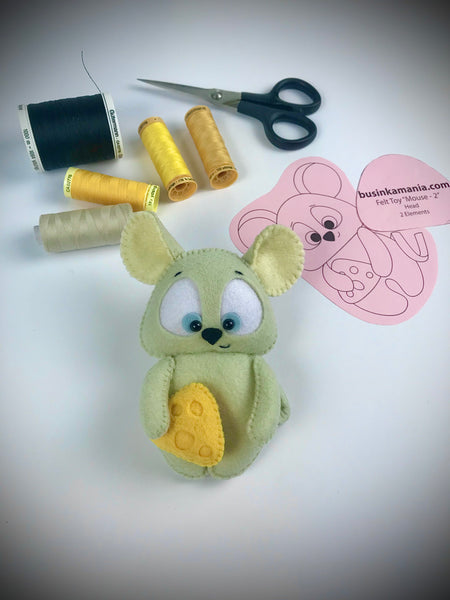 Patrón de costura de juguete de fieltro Mouse 2